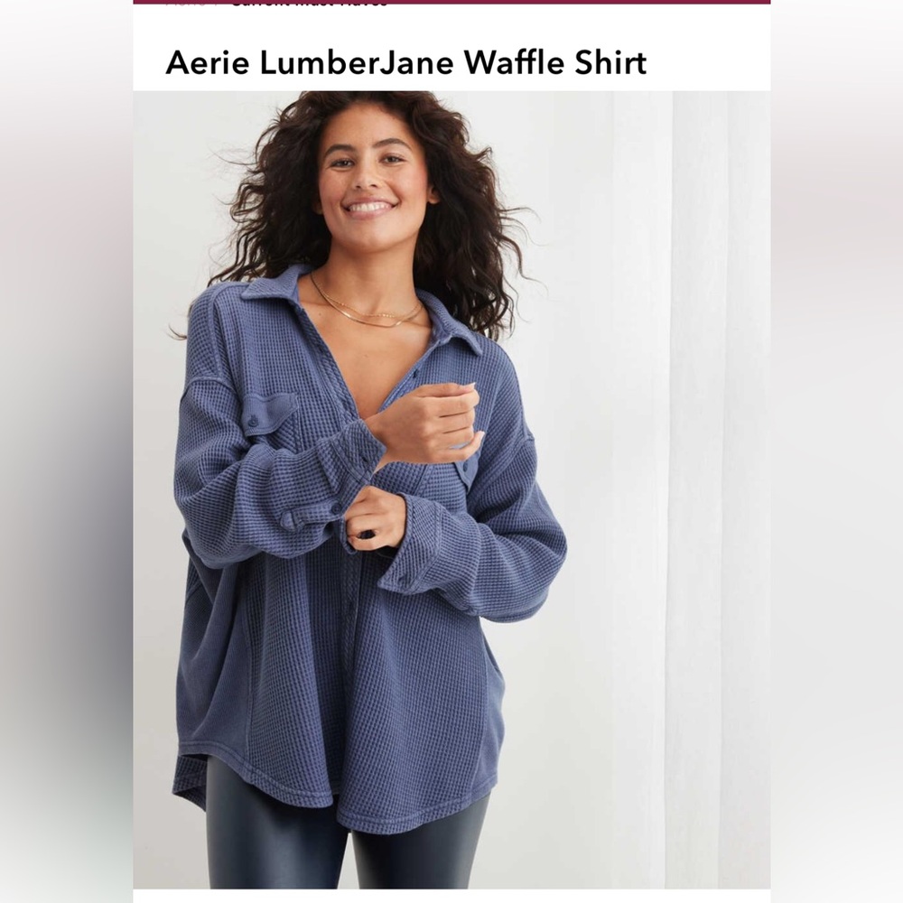 Aerie Lumberjane Waffle Shirt- Like New